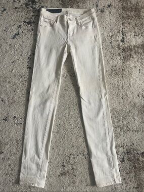 ARMANI EXCHANGE WOMENS WHITE SKINNY JEANS! Size: 27! Stretch Denim!